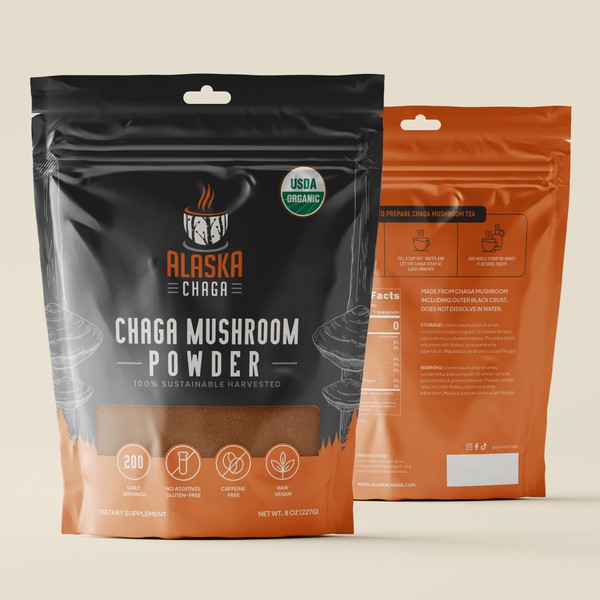 Design by AndreaART titled "Mushroom Powder Pouch Bag Design"