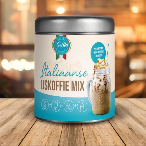 Italian Ice Coffee mix @ home  Label Design by Darka V