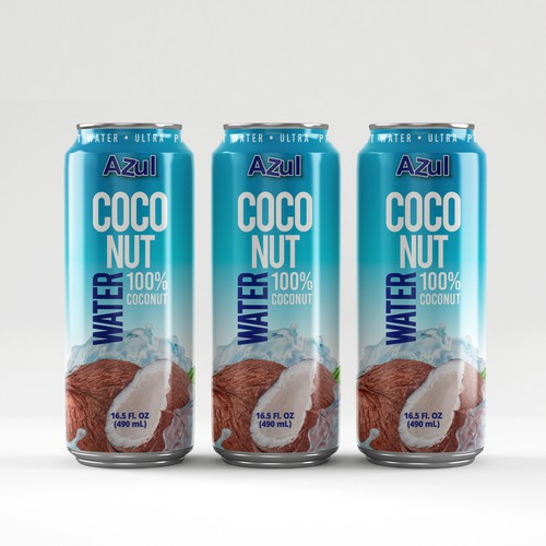 HELP CREATE A COCONUT WATER LABEL PART OF COCONUT WATER LINEUP 100% COCONUT WATER Diseño de creationMB