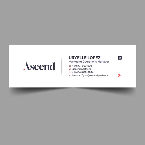 Ascend Partners New Branded Email Signature Design by Xnine