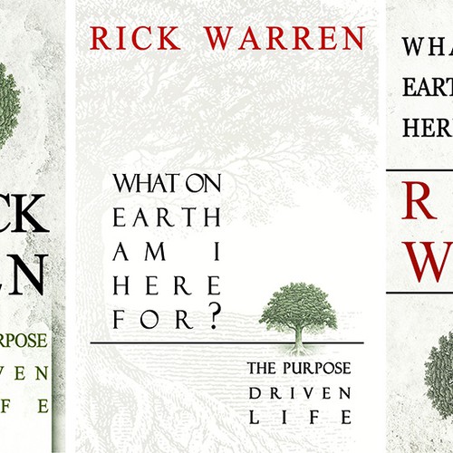 Book cover redesign for "What on Earth Am I Here For? The Purpose Driven Life" by Rick Warren Design by Nellista