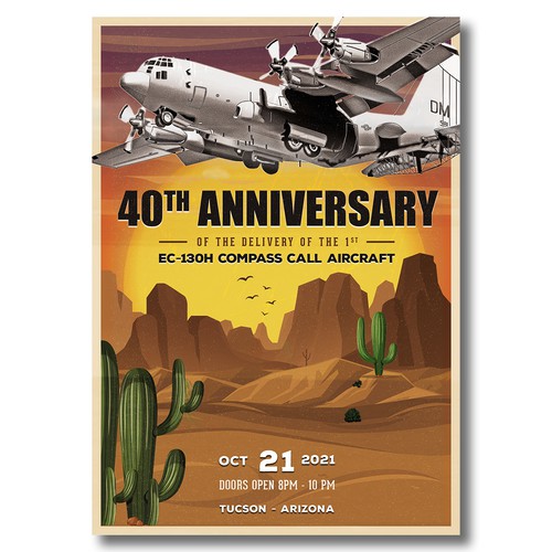 Air Force Flying Group 40th Anniversary Celebration Design by Frieta