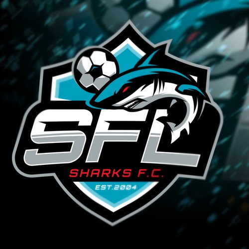 Shark mascot logo created for my fantasy American football team :  r/logodesign