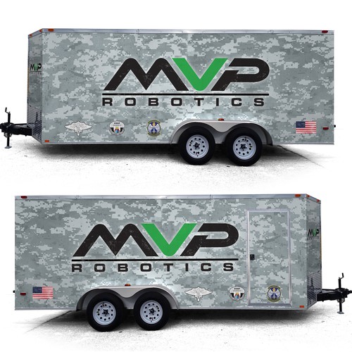 DESIGN A TRAILER WRAP FOR MILITARY ROBOTS - MVP ROBOTICS Design by AdrianC_Designer✅