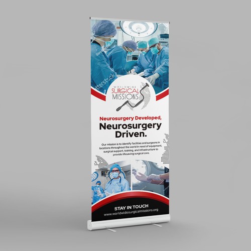 Surgical Non-Profit needs two 33x84in retractable banners for exhibitions Design por Dzhafir