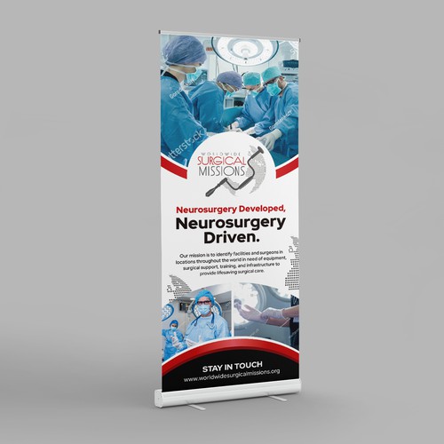 Surgical Non-Profit needs two 33x84in retractable banners for exhibitions Design by Dzhafir