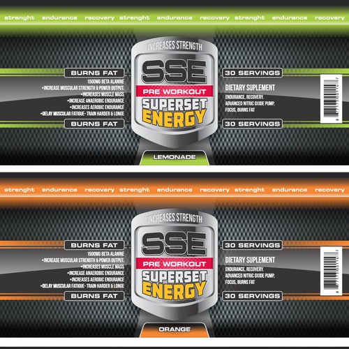Create a Pre-Workout Label For SSE Ontwerp door MA©