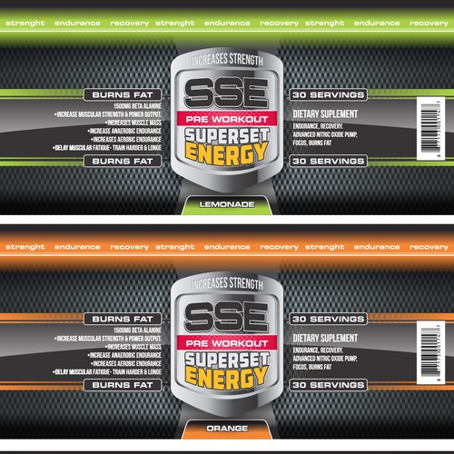 Create a Pre-Workout Label For SSE Design by MA©