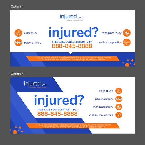 Injured.com Billboard Poster Design Design by artem80