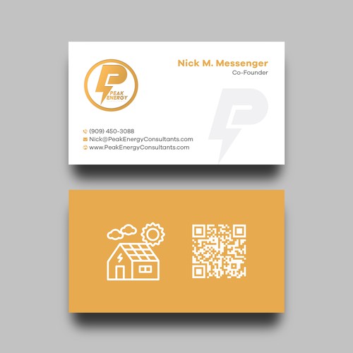 Modern Business Card Design for Electric Energy and Solar Company Design by Birendra Chandra Das