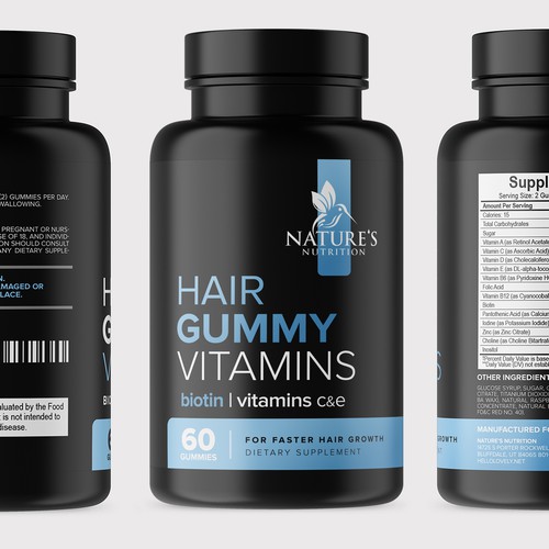 Nature's Nutrition needs a Gummy Vitamins black label Design by vitalfuerze
