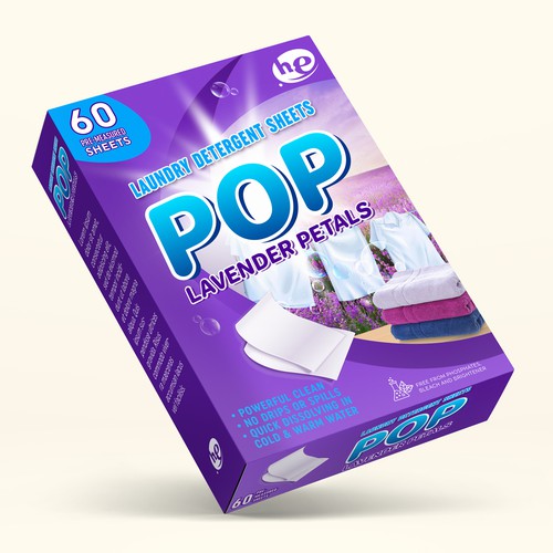 Pop Laundry Detergent Sheets Design by Radmilica