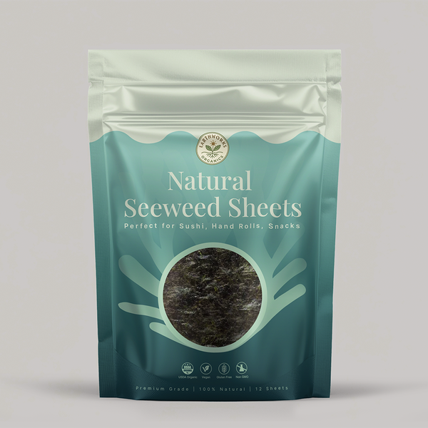 Natural seeweed sheets packaging