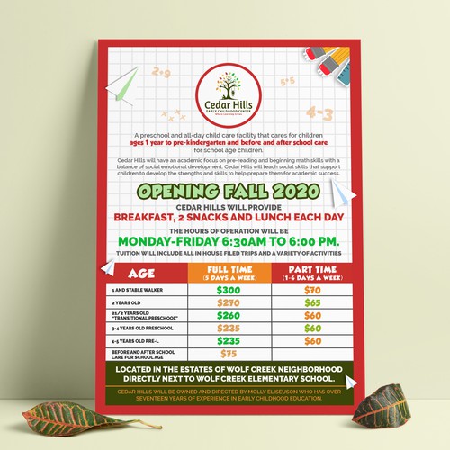 Design di Preschool Flyer di Custom Logo Graphic