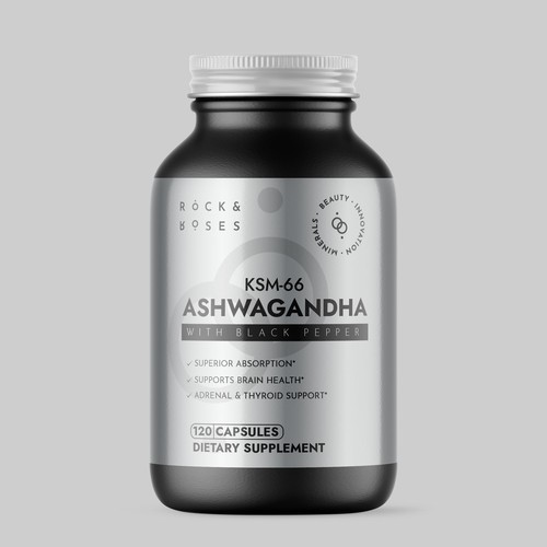 Minimal Supplement Label for a Vitamin Bottle Diseño de Fredrick Balois