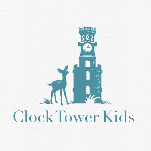 "Clock Tower" logo design for children's clothing brand.  Bold, modern, and elegant design. デザイン by creta