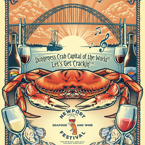 Design by apitalism titled "Seafood & Wine Festival"