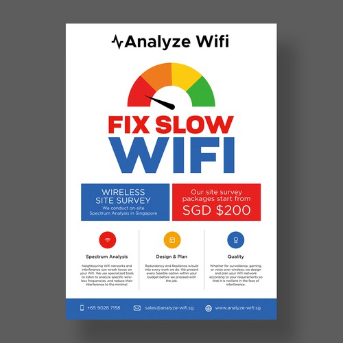 Design Flyer for Wireless Site Surveys Design by Alphabet ♥