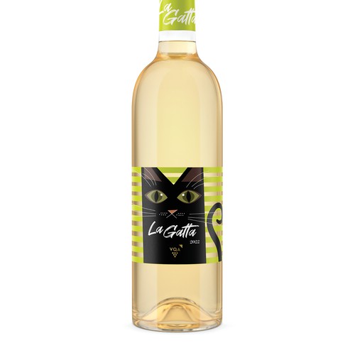New fun "cat" wine label for female consumers Design by IRF°ADC