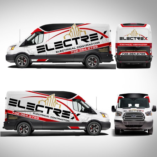 Electrical Contractor Trucks Design by J.Chaushev