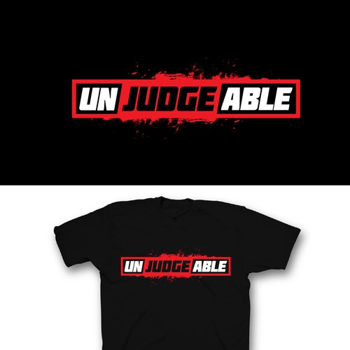 Simple t shirt design for media/ marketing for brand “Unjudgeable” Design by saka.aleksandar