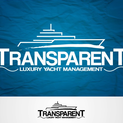 logo for TRANSPARENT Luxury Yacht Management Design by akaka