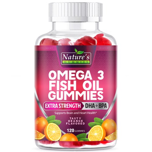 Tasty Omega 3 Fish Oil Gummies Design needed for Nature's Gummies Design réalisé par agooshe