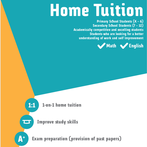 Create a Home Tuition Flyer Postcard, flyer or print contest