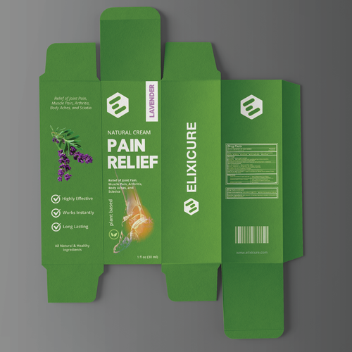 Design Pain Relief Cream Packaging por tiger!