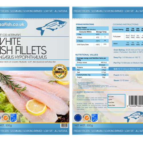 frozen fish packaging