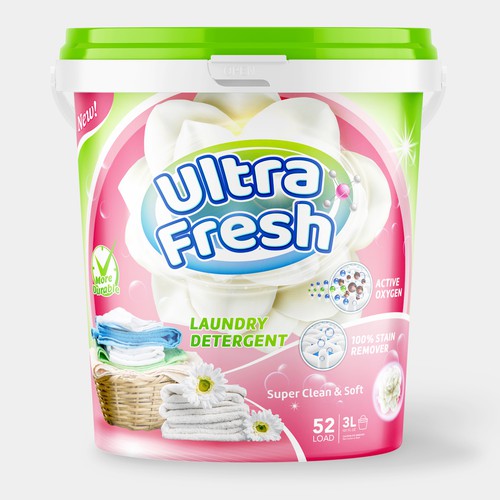 Ultra Fresh laundry soap label Réalisé par rizal hermansyah