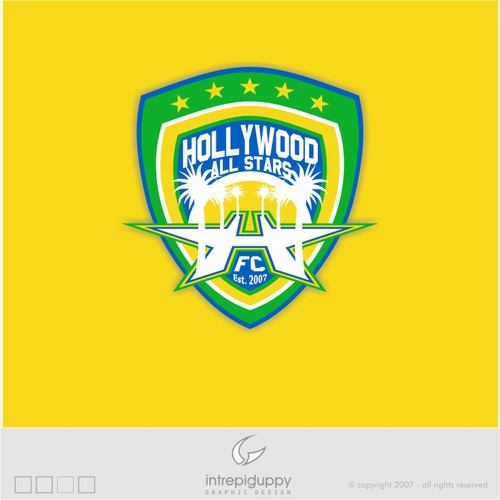 Hollywood All Stars Football Club (H.A.S.F.C.) Ontwerp door Intrepid Guppy Design