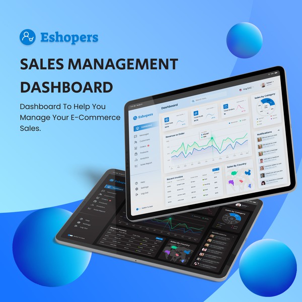 Design by Designtic titled "Sales Management Dashboard"