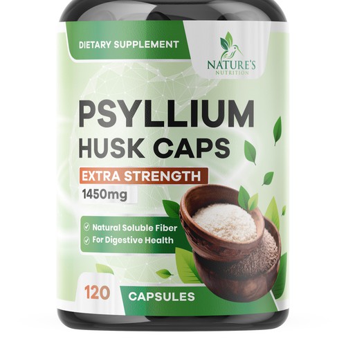 Natural Psyllium Husk Capsules Design needed for Nature's Nutrition Design by rashedhannan