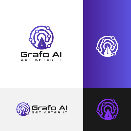 GrafoAI | Artificial Intelligence Writer Logo Design by KOUSH!K