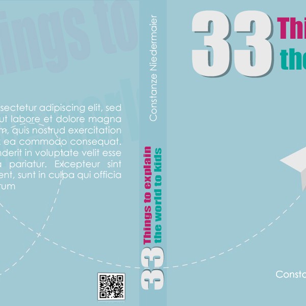 Create a book cover for - 33 Things to explain the world to kids.