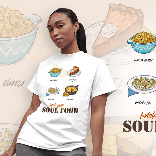 Soul Food/Foodie Themed T-Shirt Designs Design von MaryRay