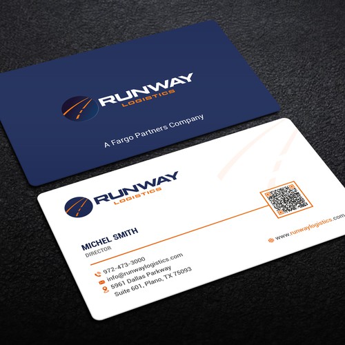Runway Logistics Business Card Design by Ellestudio™