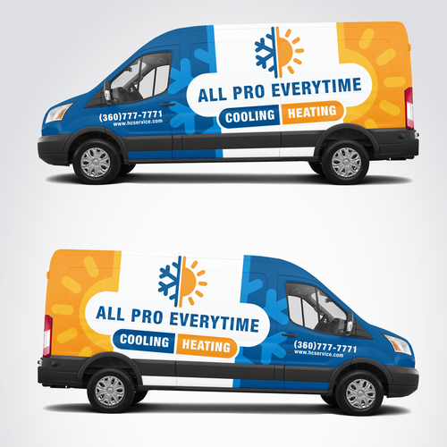 Design a Heating and Cooling Co Wrap in Orange Design by DuhaCreative