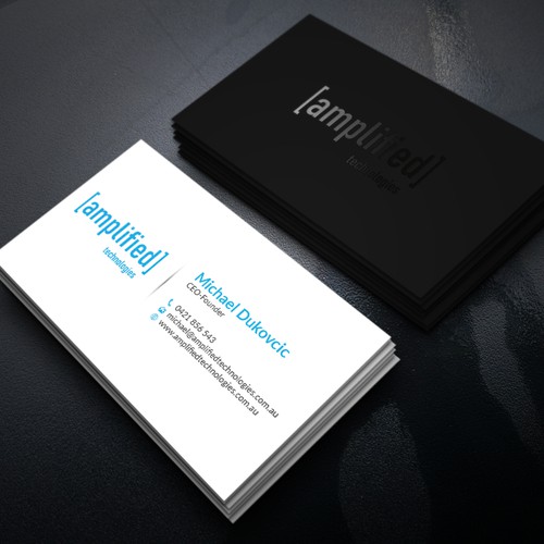 Tech company business card design Design by DesignsTRIBE