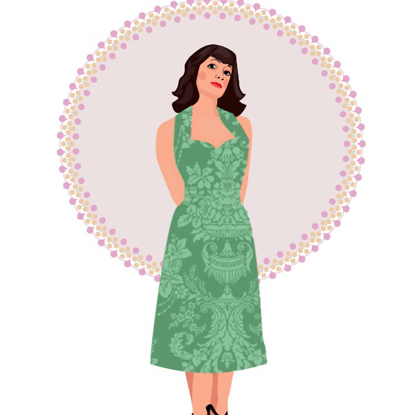 Design by Lupo Rojo titled "A female caracter for a healthy blogg - like a sexy but conservative lady from the 50's"