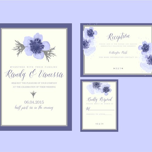 Create a modern, unique, and trend-forward wedding invitation. Design by AnaLogo