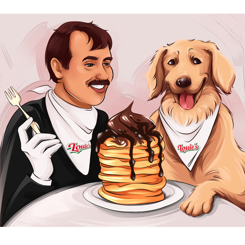 Illustrate My Dad and Dog Design by VallBissy