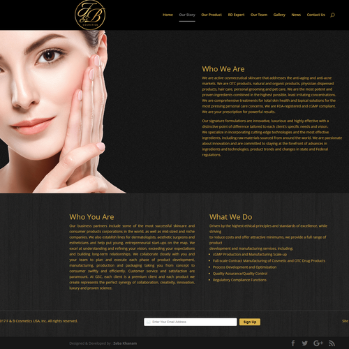 Black & gold themed website design Design by WordpressExpert