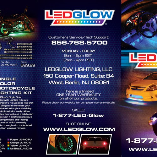 Design LEDGlow's New Trifold! Design by sercor80