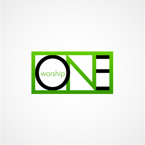 logo for ONE Worship Design by atsitra