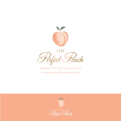 The Perfect Peach! Peach Bleach Logo Design by Q.logo