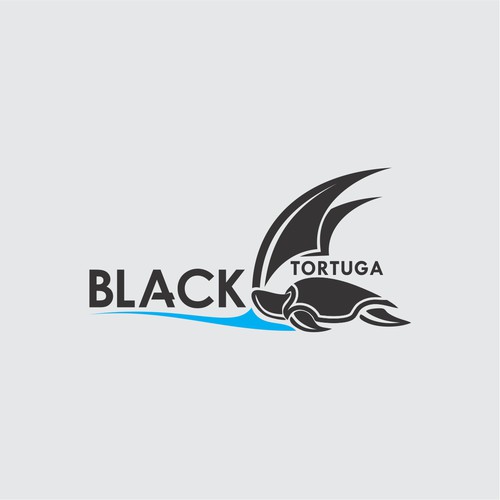 Design a Black Sea Turtle logo with a sail or sailboat somehow included in the image of a turtle Design by rozak46