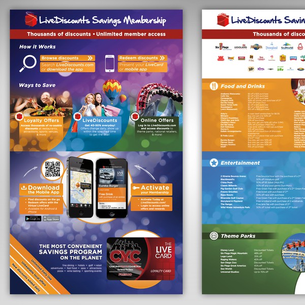 Design by media7 titled "Flyer for LiveDiscounts"