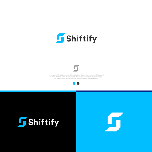 Minimalist and modern logo design for modern work shift management application Design by abdo4design